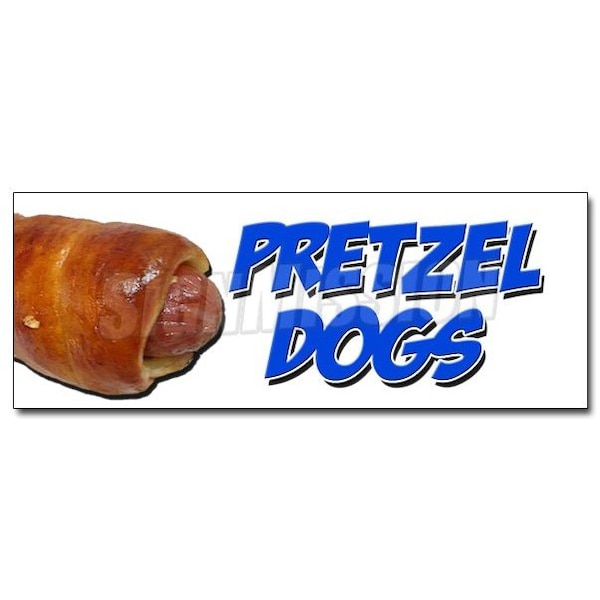 PRETZEL DOGS DECAL sticker soft pretzel hot dog frank wiener on a stick, D-12 Pretzel Dogs